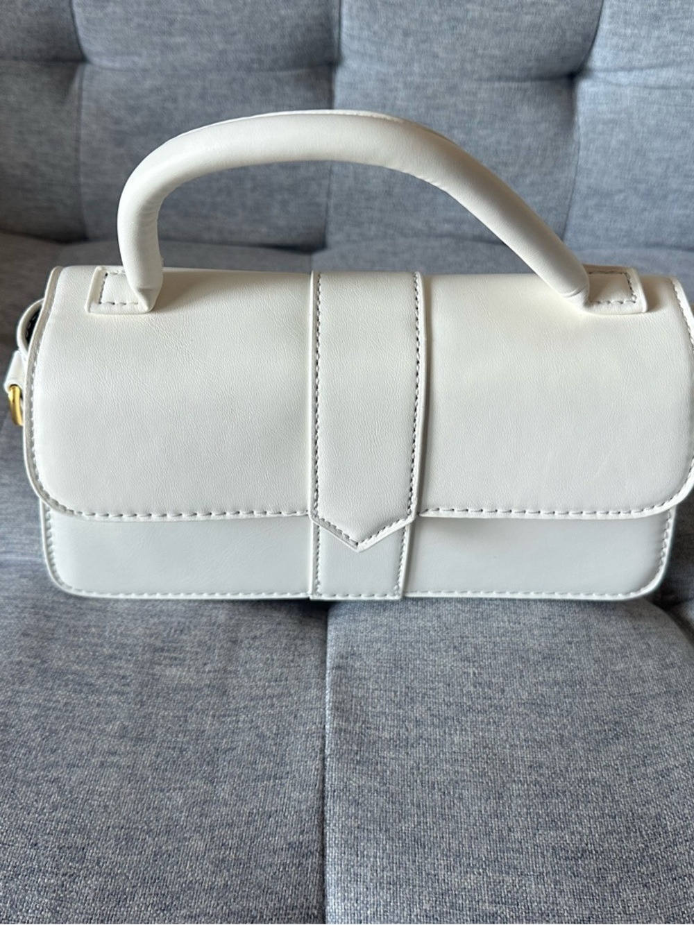 Classic Structured Women’s Top-Handle Bag - Black, White, Brown - Picture 2 of 4